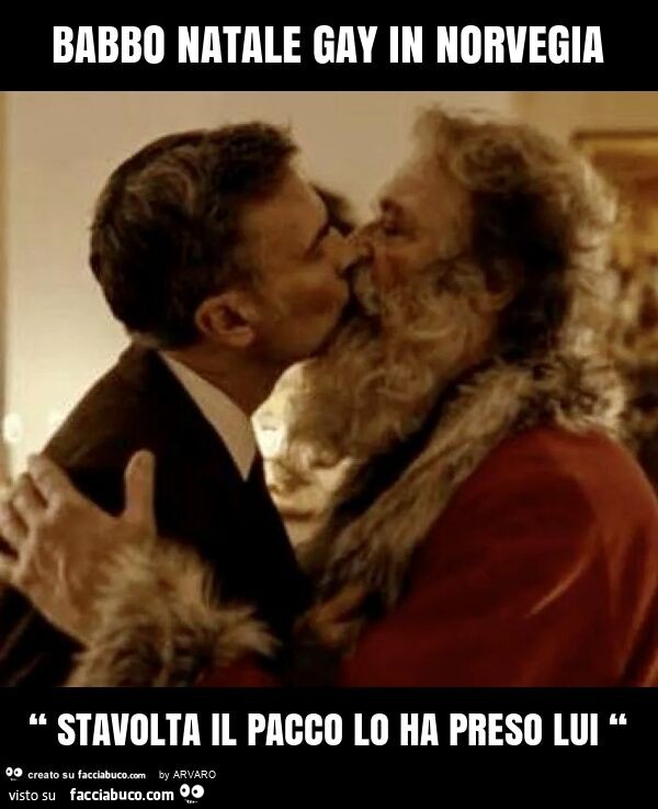 Babbo natale gay in norvegia “ stavolta il pacco lo ha preso lui “