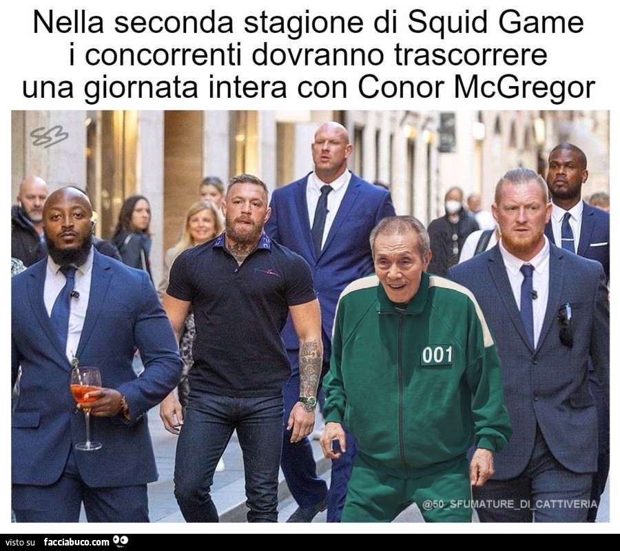 Squid game conor mcgregor francesco facchinetti