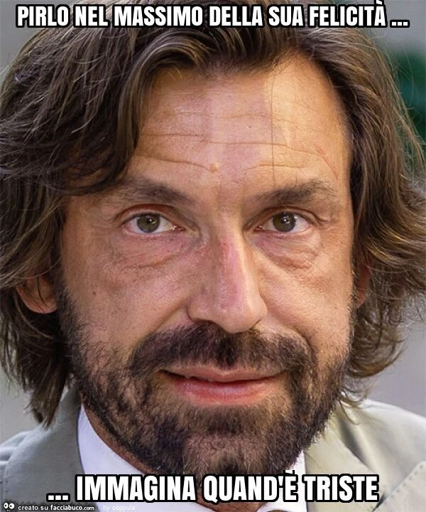 Pirlo nel massimo della sua felicità&hellip; immagina quand'è triste