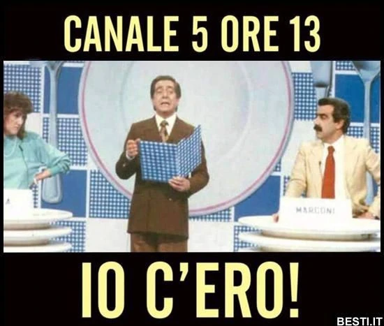 Il pranzo è servito con Corrado, ore 13 canale 5, io c'ero