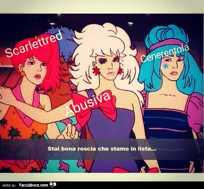 Stai bona roscia che stiamo in lista