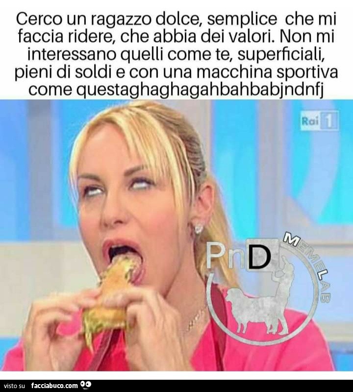 Cerco un ragazzo dolce semplice che mi faccia ridere che abbia dei valori