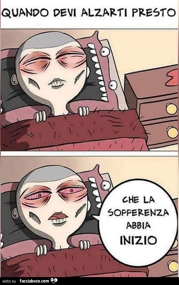 Che la sofferenza abbia inizio