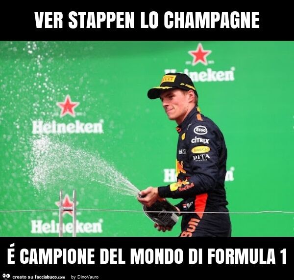 Ver stappen lo champagne É campione del mondo di formula 1