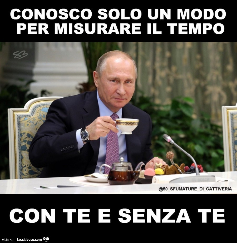 Conosco solo un modo per misurare il tempo: con te e senza te