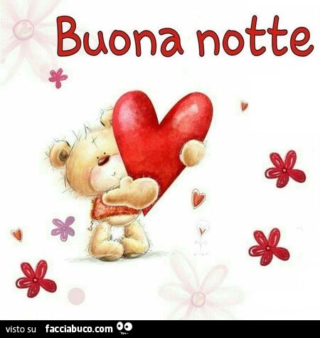 Buona notte. Orsetto con cuore