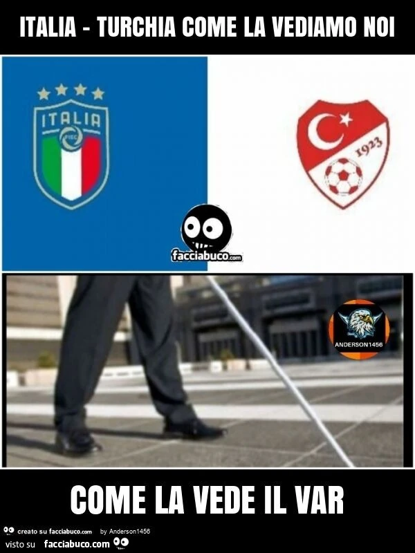 Italia - turchia come la vediamo noi come la vede il var