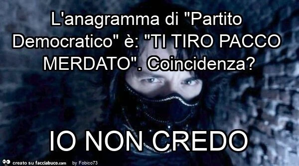 Anagramma di "Partito Democratico"