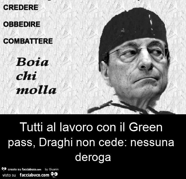 Tutti al lavoro con il green pass, draghi non cede: nessuna deroga
