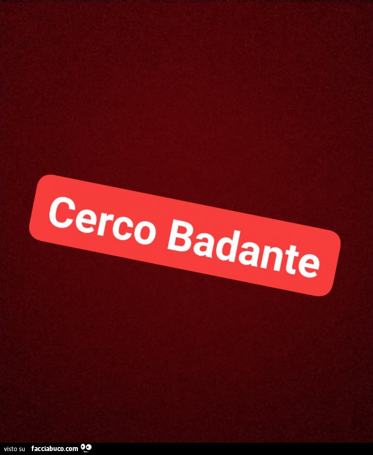 Cerco Badante