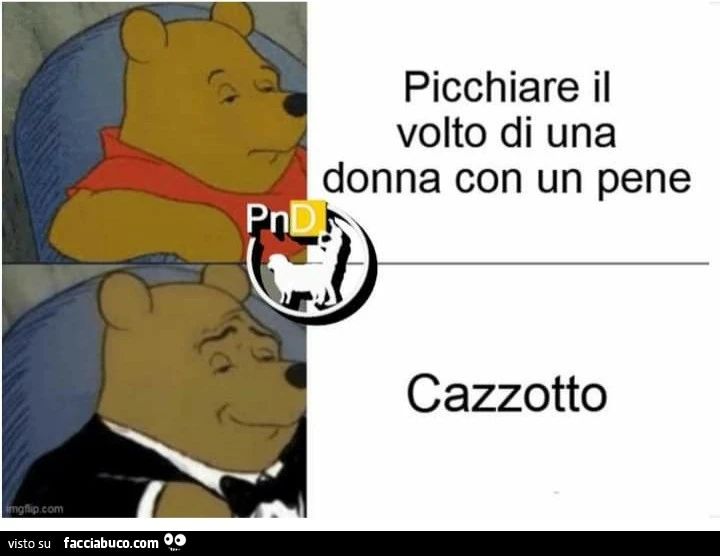 Picchiare il volto di una donna con un pe ne