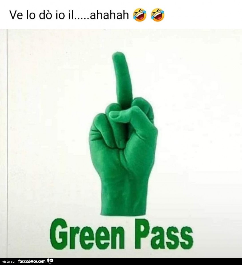 Dito medio green pass