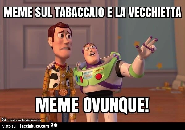 Meme sul tabaccaio e la vecchietta meme ovunque