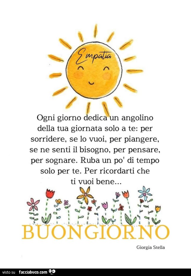 Ogni giorno dedica n angolino della tua giornata solo a te: per sorridere,  se lo… 