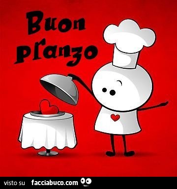 Buon pranzo. Il cuore è servito