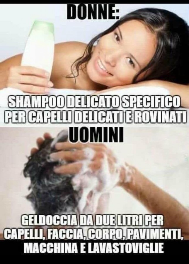 Donne e Uomini - Differenze Shampoo