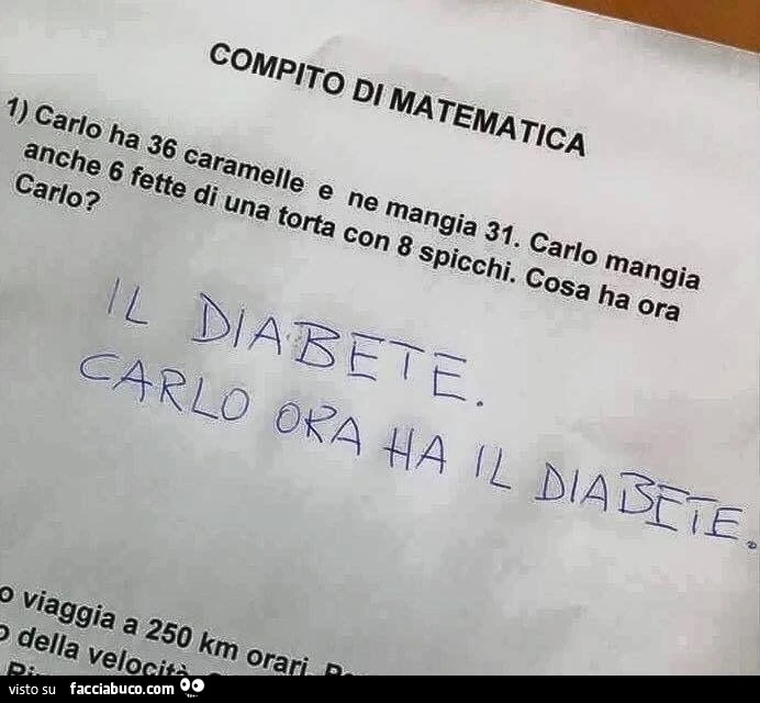 Compito di matematica
