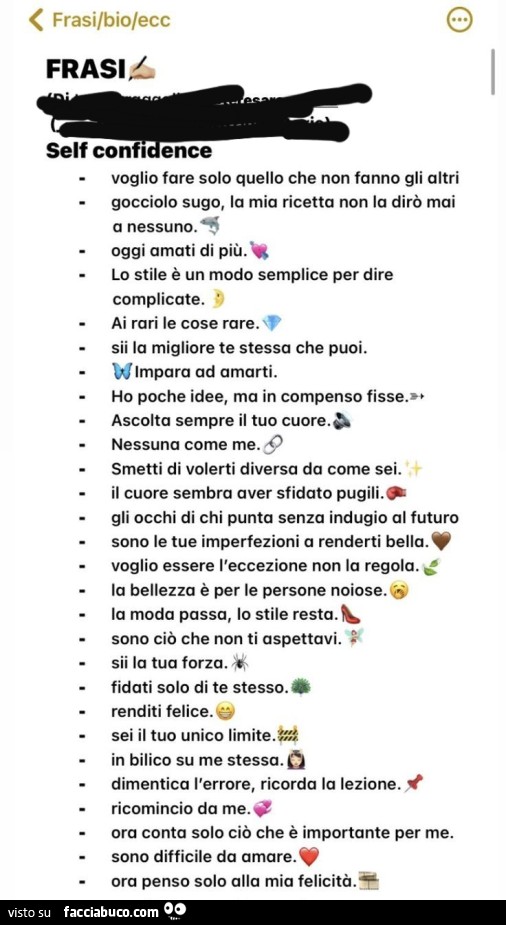 Self confidence: voglio fare solo quello che non fanno gli altri