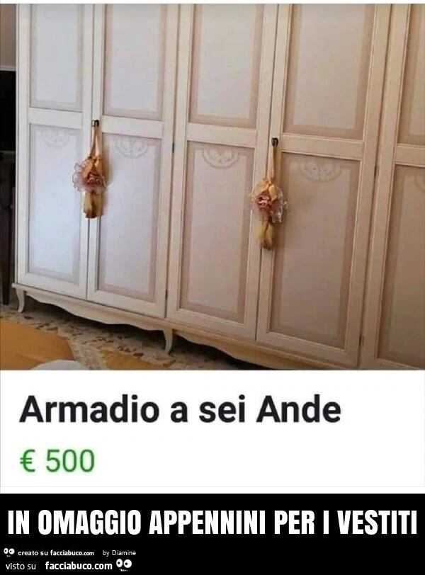 In omaggio appennini per i vestiti