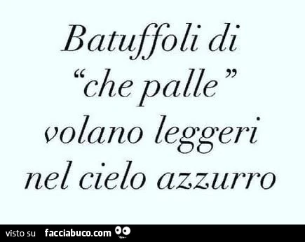 Batuffoli di chepalle volano leggeri nel cielo azzurro