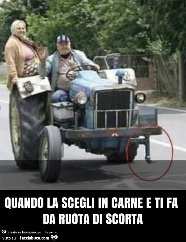 Quando la scegli in carne e ti fa da ruota di scorta