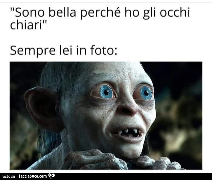 Sono bella perché ho gli occhi chiari