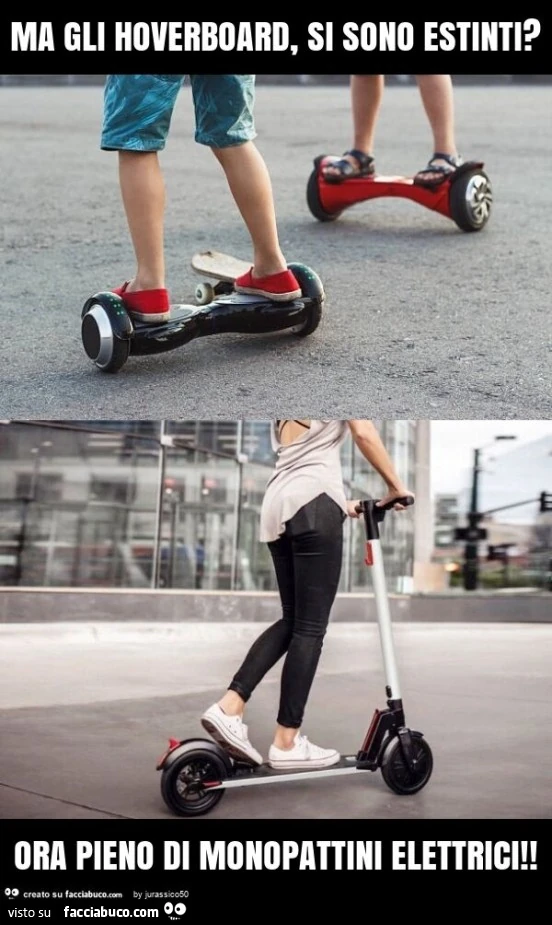 Ma gli hoverboard, si sono estinti? Ora pieno di monopattini elettrici
