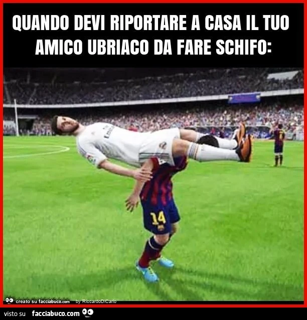 Quando devi riportare a casa il tuo amico ubriaco da fare schifo