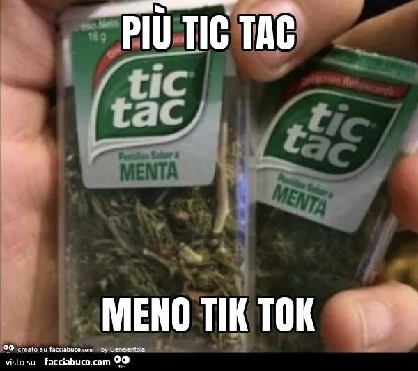 Più tic tac meno tik tok