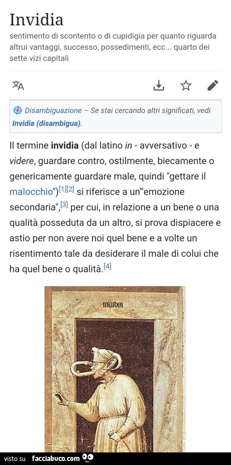 Invidia sentimento di scontento o di cupidigia per quanto riguarda altrui vantaggi