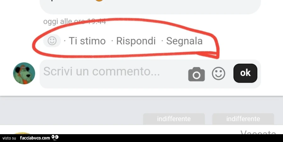 Cambio veste grafica commenti di facciabuco
