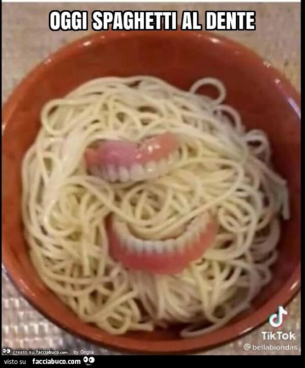 Oggi spaghetti al dente