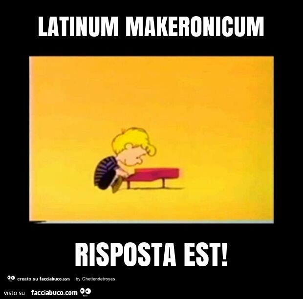 Latinum makeronicum risposta est