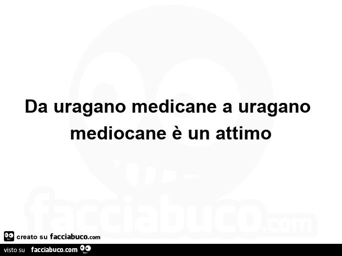 Da uragano medicane a uragano mediocane è un attimo