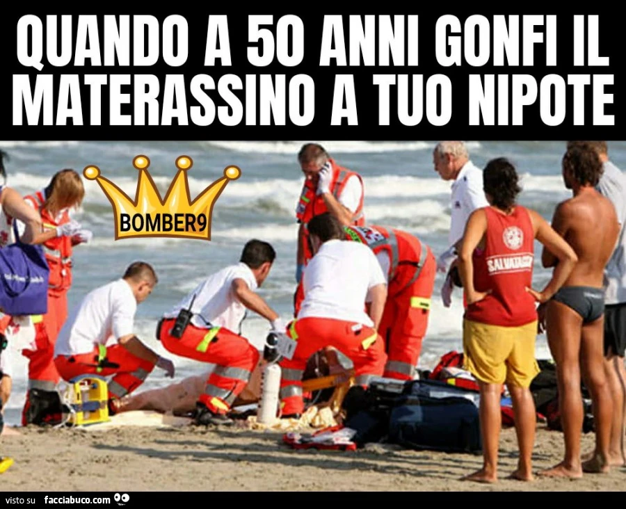 Quando a 50 anni gonfi il materassino a tuo nipote