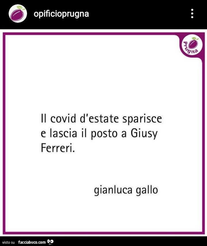 Il covid d'estate sparisce e lascia il posto a giusy ferreri