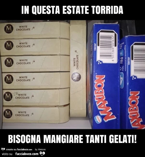 In questa estate torrida bisogna mangiare tanti gelati