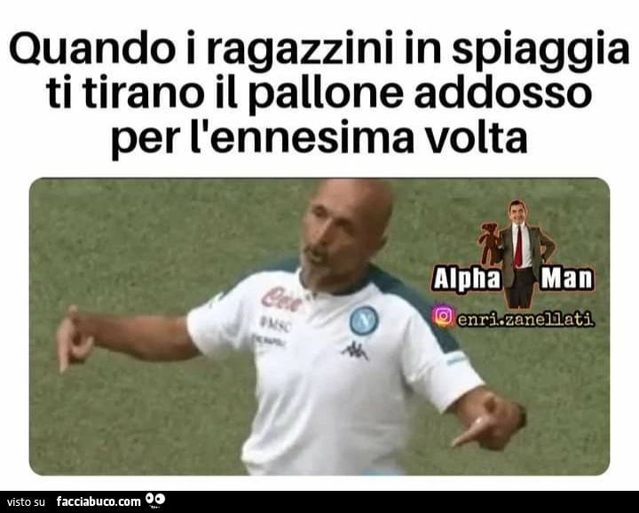 Quando i ragazzini in spiaggia ti tirano il pallone