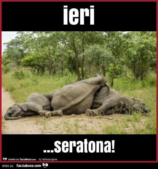 Ieri&hellip; seratona