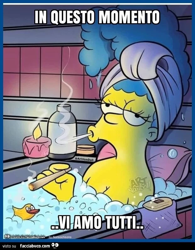 In questo momento. Vi amo tutti