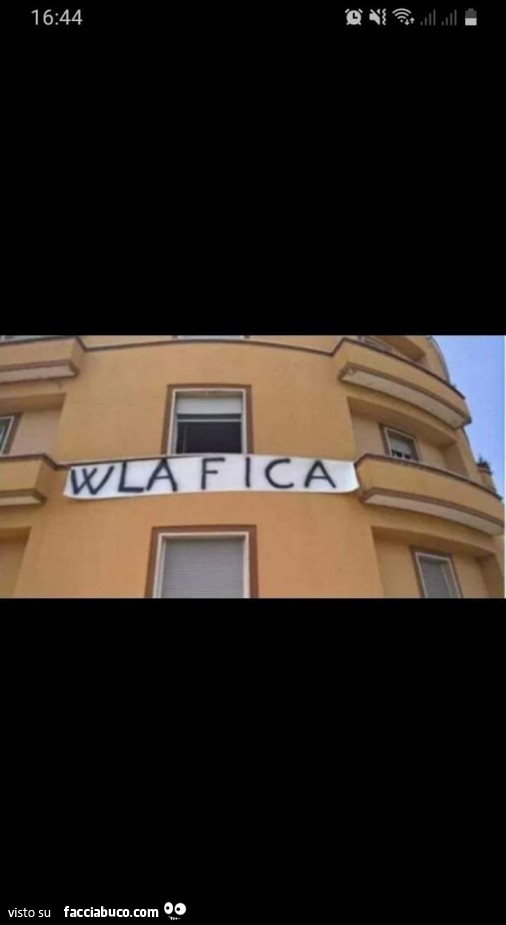 Striscione W la fica