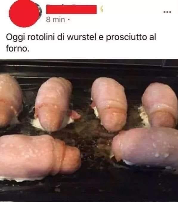 Involtini würstel e prosciutto