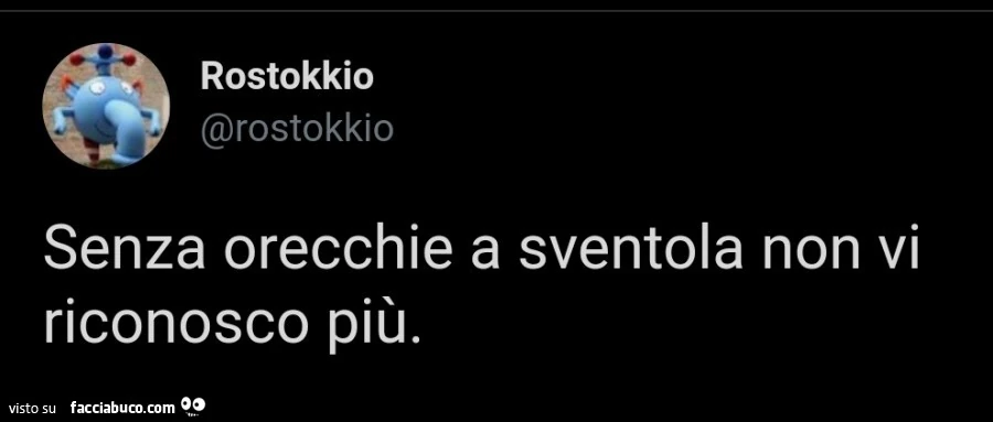 Senza orecchie a sventola non vi riconosco più
