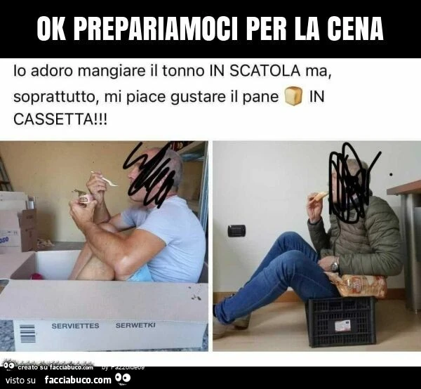 Ok prepariamoci per la cena