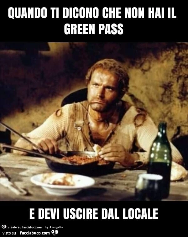 Quando ti dicono che non hai il green pass e devi uscire dal locale