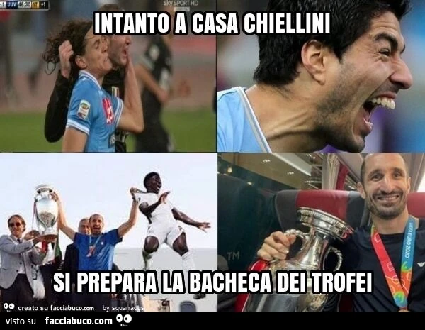Intanto a casa chiellini si prepara la bacheca dei trofei