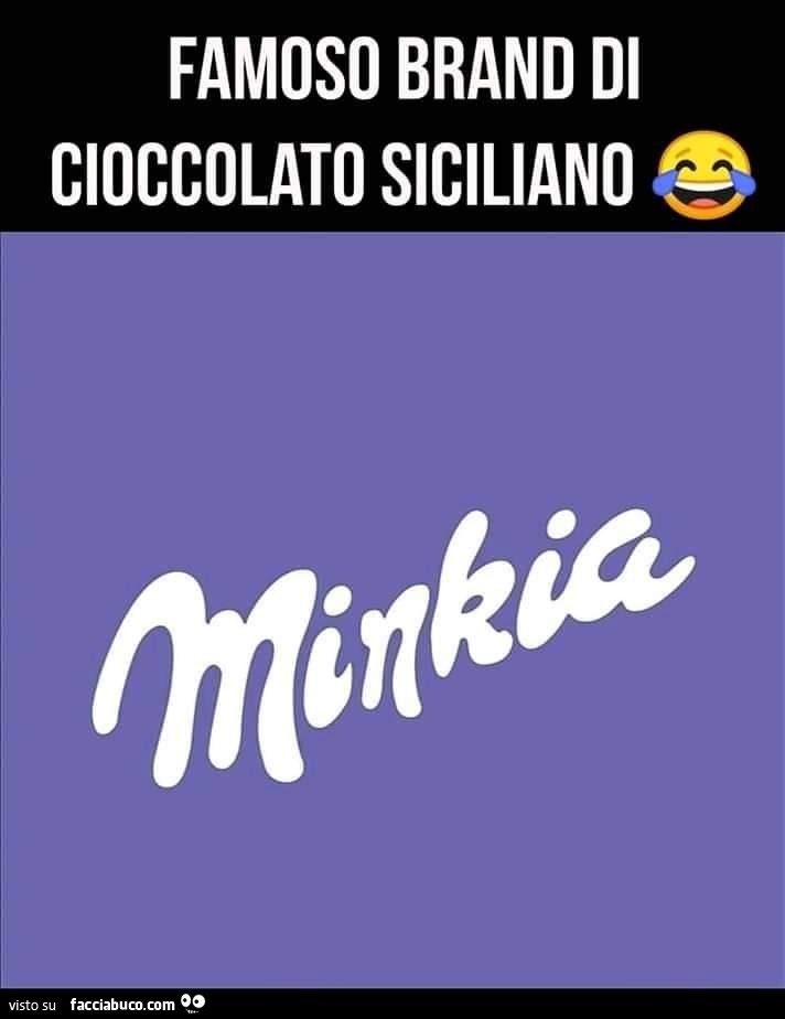 Famoso brand di cioccolato siciliano Minkia