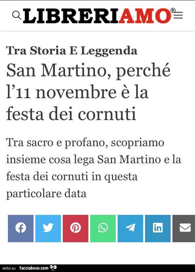 San martino, perché l'11 novembre è la festa dei cornuti