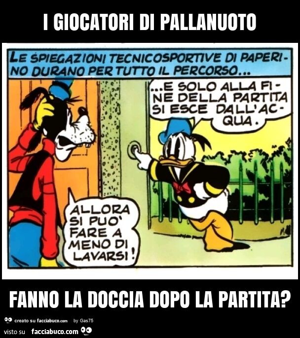 I giocatori di pallanuoto fanno la doccia dopo la partita?
