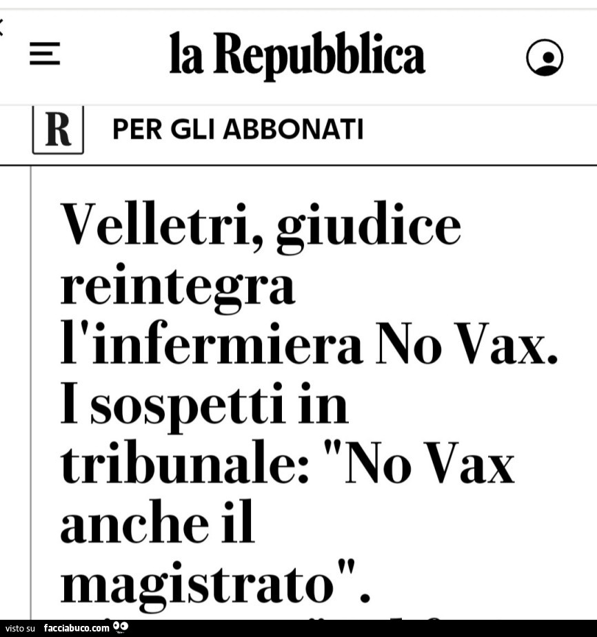 Velletri, giudice reintegra l'infermiera no vax. I sospetti in tribunale: no vax anche il magistrato